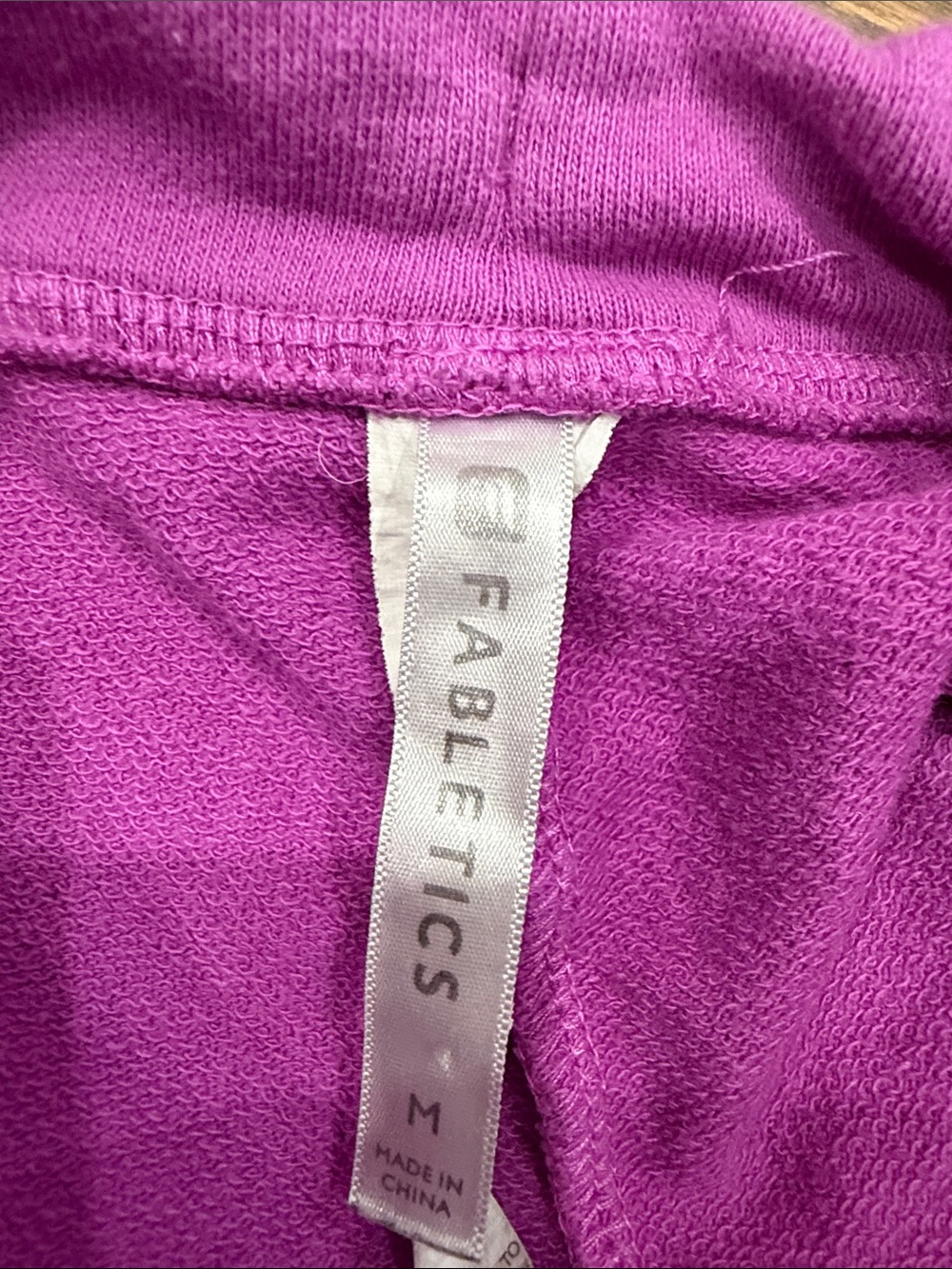 Fabletics Purple Drawstring Athletic Lounge Shorts with White Side Panels - Picture 5 of 5
